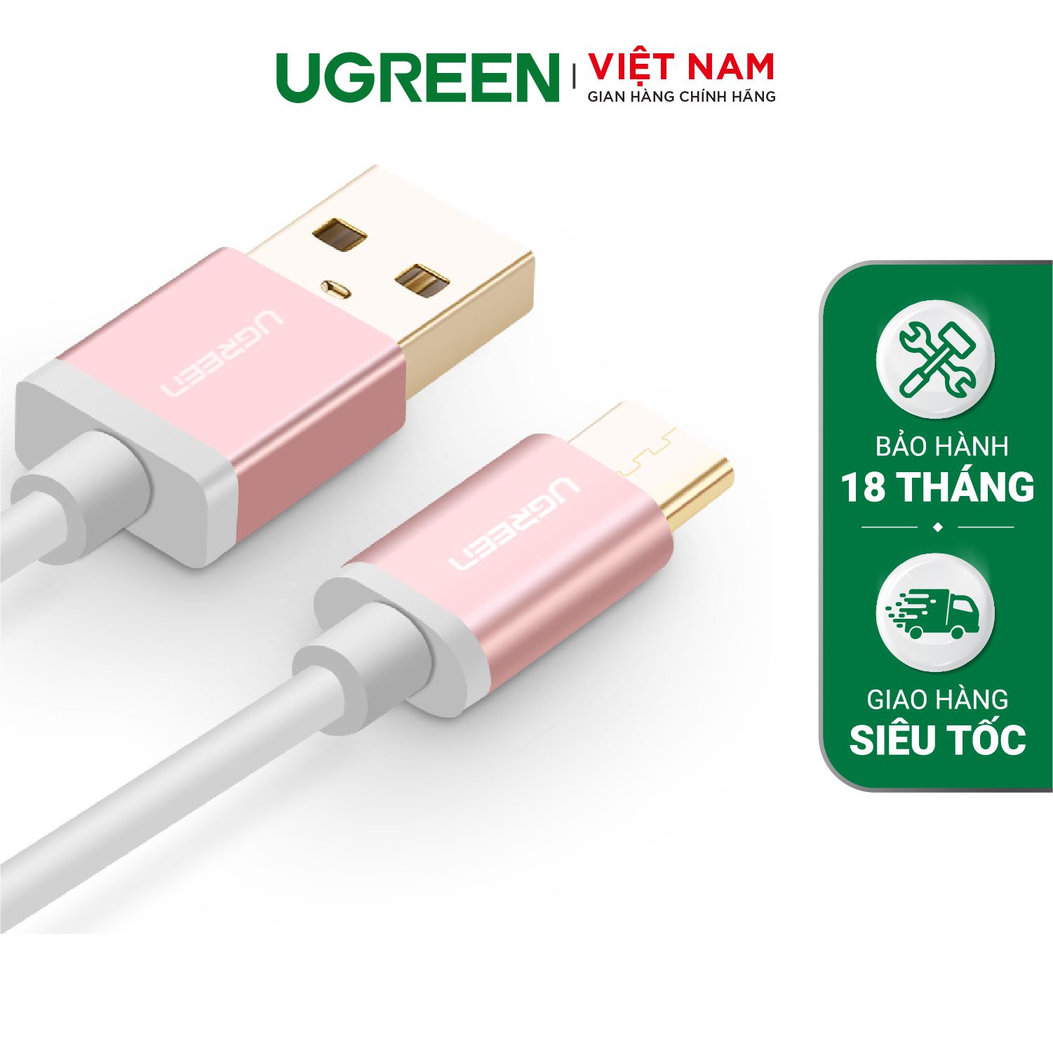 Dây cáp chuyển đổi USB 2.0 sang USB Type C dài từ 0.25-2M UGREEN US188 – Ugreen Việt Nam