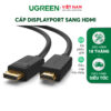 Dây cáp DisplayPort 1.2 sang HDMI hỗ trợ Full HD lên đến 1080P dài 1-5M UGREEN DP101