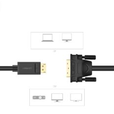 Dây cáp DisplayPort đực sang DVI-D (24+1) đực hỗ trợ 1920x1200 dài 1-8M UGREEN DP103