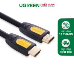Dây cáp HDMI 1.4 thuần đồng 19+1, hỗ trợ 4K 3D dùng cho máy tính, tivi, máy chiếu và Ps4 dài 1M UGREEN HD101 10115