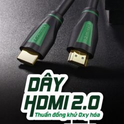 Dây cáp HDMI 2.0 4K/60Hz UGREEN HD116 thuần đồng khử Oxy hóa, dài 0.5m 1m 2m 3m - Tương thícmartTV, đầu DVD, Set top box, máy chiếuh với S