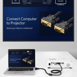 Cáp VGA tròn 2 đầu đực màu đen Ugreen VG101