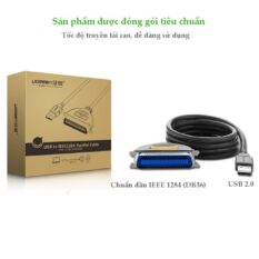 Dây cáp máy in USB sang IEEE1284 Parallel dài 1-2m UGREEN CR124