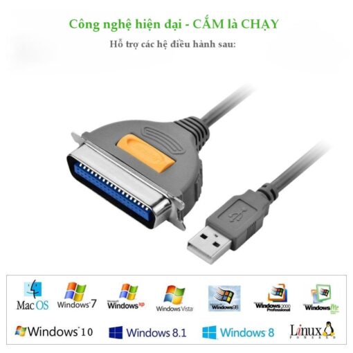 Dây cáp máy in USB sang IEEE1284 Parallel dài 1-2m UGREEN CR124