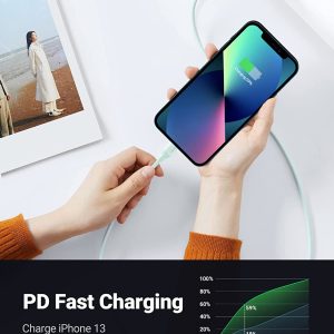 Cáp sạc nhanh type C sang lightning dài 1m UGREEN US387