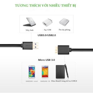 Dây cáp USB 3.0 sang Micro USB 3.0 dạng dây dẹt và dây tròn dài từ 0.25-2m UGREEN US130 9 Dây cáp USB 3.0 sang Micro USB 3.0 dạng dây dẹt và dây tròn dài từ 0.25-2m UGREEN US130
