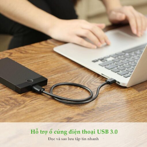 Dây cáp USB 3.0 sang Micro USB 3.0 dạng dây dẹt và dây tròn dài từ 0.25-2m UGREEN US130