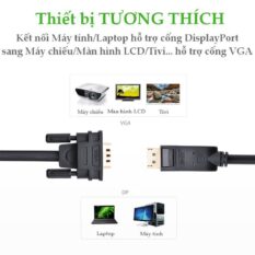 Dây chuyển đổi DisplayPort sang VGA hỗ trợ phân giải 1920x1200 dài 1-3M UGREEN DP105