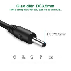 Dây nguồn 3.5mm UGREEN US277 - Chuyển USB 2.0 sang DC 3.5mm thuần đồng