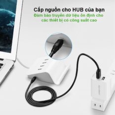 Dây chuyển nguồn UGREEN US277 - Chuyển USB 2.0 sang DC 3.5mm, dây dẫn thuần đồng chất lượng cao