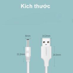 Dây nguồn 3.5mm UGREEN US277 - Chuyển USB 2.0 sang DC 3.5mm thuần đồng