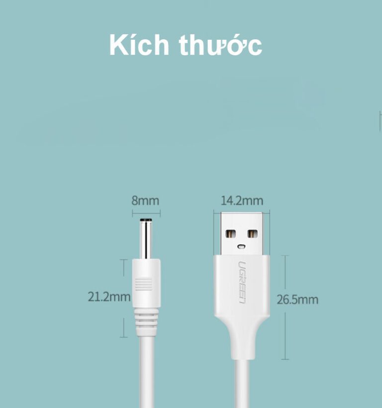 Dây nguồn 3.5mm UGREEN US277 - Chuyển USB 2.0 sang DC 3.5mm thuần đồng - Hình ảnh 8