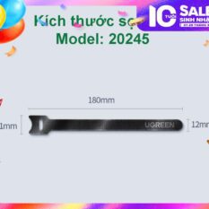 Dây dán Velcro UGREEN 20245 làm gọn dây sạc dây tai nghe dây máy tính...dài 18cm