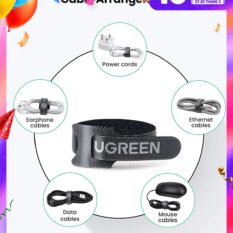 Dây dán Velcro UGREEN 20245 làm gọn dây sạc dây tai nghe dây máy tính...dài 18cm