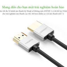 Dây HDMI 2.0 thuần đồng hỗ trợ 10Gbps, đầu hợp kim, dài từ 1-10M UGREEN HD117