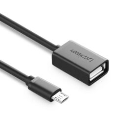 Dây Micro USB 2.0 OTG dạng tròn dài 12cm UGREEN US133