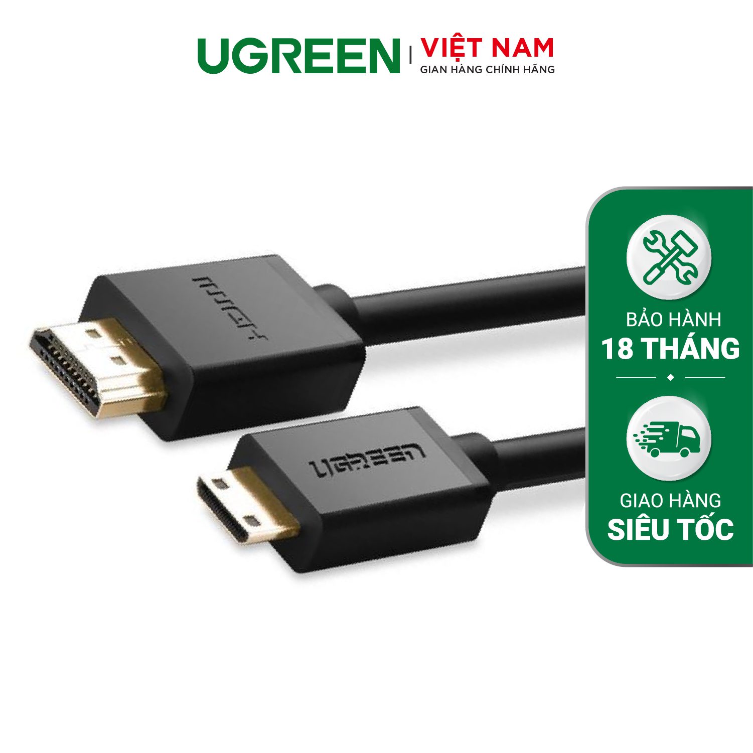 Dây mini HDMI sang HDMI 1.4 thuần đồng 19+1 dài 1-3M HD108 – Ugreen Việt Nam