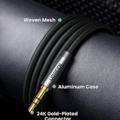 Cáp nối dài 3.5mm dây bện Không hỗ trợ Mic Ugreen AV190