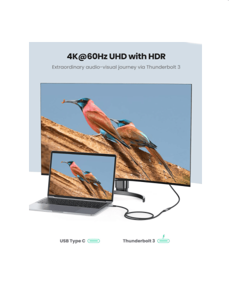 Cáp Nối Dài USB-C 3.2 10Gbps Sạc PD100W Ugreen US372 48 Truyền dữ liệu, sạc và âm thanh/hình ảnh trên một sợi cáp