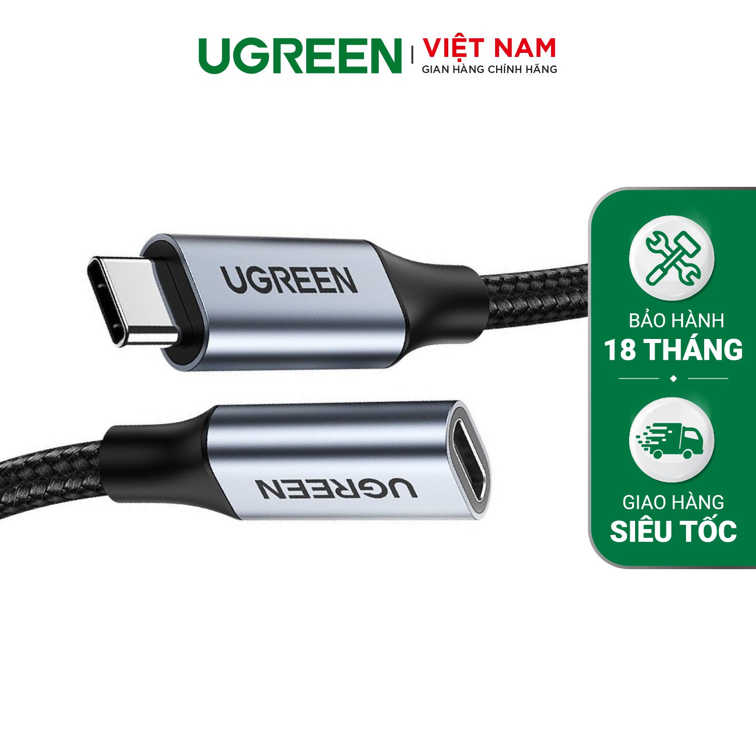 Dây nối dài Type-C UGREEN US372 - Tốc độ truyền 10Gbps - Hỗ trợ phân giải 4K@60Hz – Ugreen Việt Nam