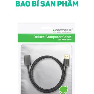 UGREEN US129 Cáp nối dài USB 3.0, Tương Thích Rộng, Chống Gỉ, Đầu Mạ Vàng 10 Dây nối dài USB 3.0 dạng dây dẹt và tròn, dài 1-3M, tốc độ truyền tải lên đến 5Gbps UGREEN US129
