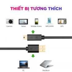 Dây cáp chuyển USB sang Mini USB đầu mạ vàng UGREEN US132