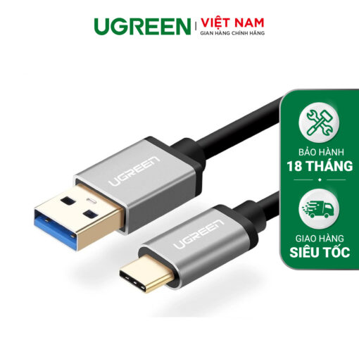 Dây USB 3.0 đầu đực sang USB type C đầu đực chính hãng UGREEN US187