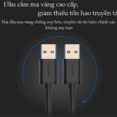 Dây USB 3.0 đực sang đực hỗ trợ tốc độ truyền tải 5Gbps dài 0.5-2M UGREEN US128