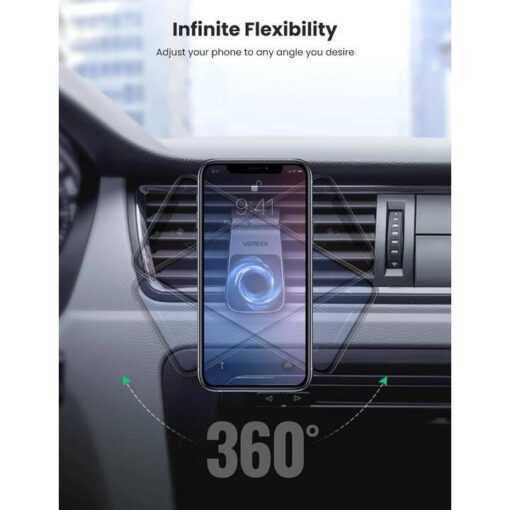 Giá đỡ điện thoại nam châm trên ô tô UGREEN LP290 - Lực hít mạnh, chất liệu nhôm tản nhiệt tốt