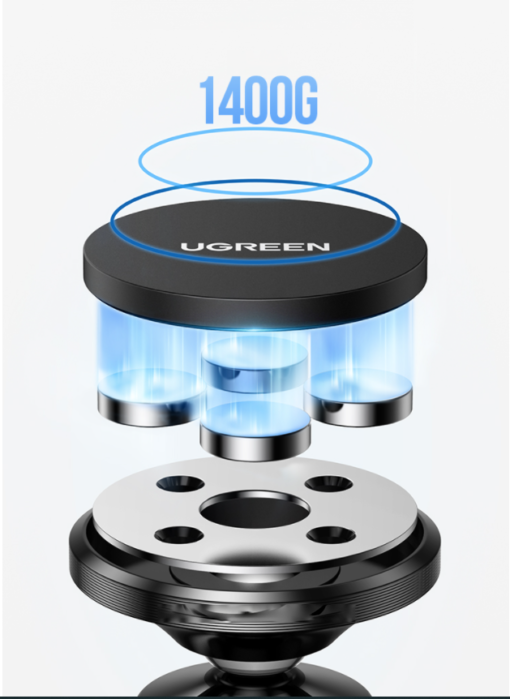 Giá đỡ điện thoại nam châm UGREEN 20600 - Xoay góc 360 độ - Kích thước 4.7-7inch