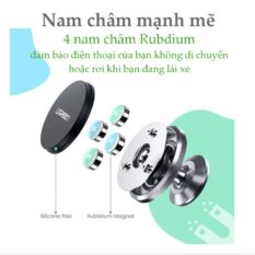 Giá đỡ điện thoại nam châm UGREEN 50871 Kích thước từ 4-7 inch, lực hít mạnh