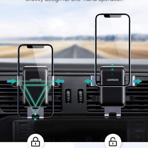 Giá đỡ điện thoại trên ô tô UGREEN 30401 - Cài khe gió điều hòa, xoay góc 360 độ