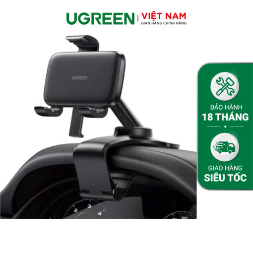 Giá đỡ điện thoại trên ô tô UGREEN LP369 - Mặt đệm chống trơn trượt - Giữ chặt điện thoại chống shock, rung lắc