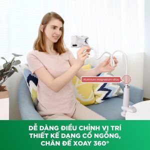 Giá đỡ điện thoại UGREEN LP113 13 Giá đỡ điện thoại UGREEN LP113 - Dạng cổ ngỗng dài 90cm - Kẹp khe bàn chắc chắn, dễ dàng tùy chỉnh góc xoay
