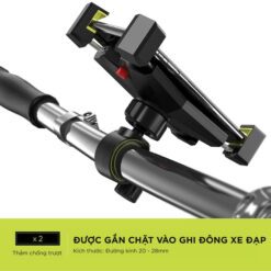 Giá đỡ điện thoại UGREEN LP116 - Xoay góc 360 độ, kích thước màn hình 4.6 - 6.5 inch - Chống shock, rung lắc, chuyên dùng cho xe đạp