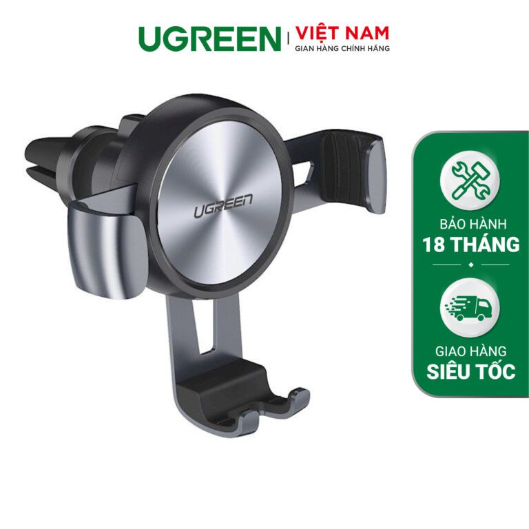 Giá đỡ điện thoại UGREEN LP130 Cắm khe gió điều hòa trên xe hơi kích thước từ 4.7 đến 6.5 inch - Hãng phân phối chính hãng