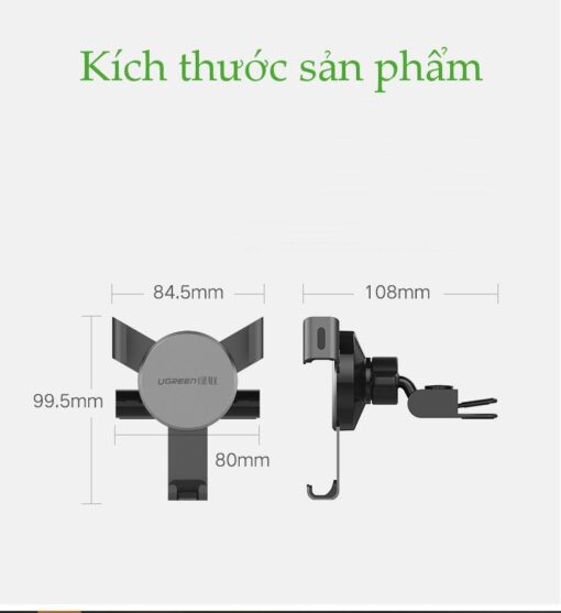 gia do dien thoai ugreen lp144 kep khe dia cd tren o to tuong thich man hinh kich thuoc tu 4 62 inch chat lieu hop kim nhom 7