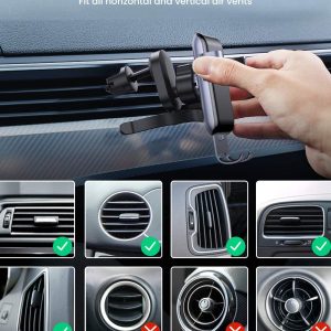 Giá đỡ điện thoại UGREEN LP148 Cắm khe gió điều, kích thước từ 4.7 đến 6 inch