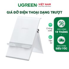 Giá đỡ điện thoại UGREEN LP247 - Thiết kế dạng trượt điều chỉnh độ cao - Đệm silicon chống trước, thiết kế nhỏ gọn