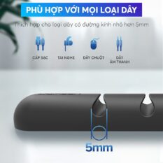 Giá đỡ kẹp dây sạc điện thoại dây âm thanh dây cáp mạng... 4 khe cài và 7 khe cài UGREEN LP114