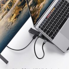 Giá đỡ laptop Ugreen tích hợp HUB chia cổng HDMI 4K, thẻ SD/TF, USB3.0, USB-C