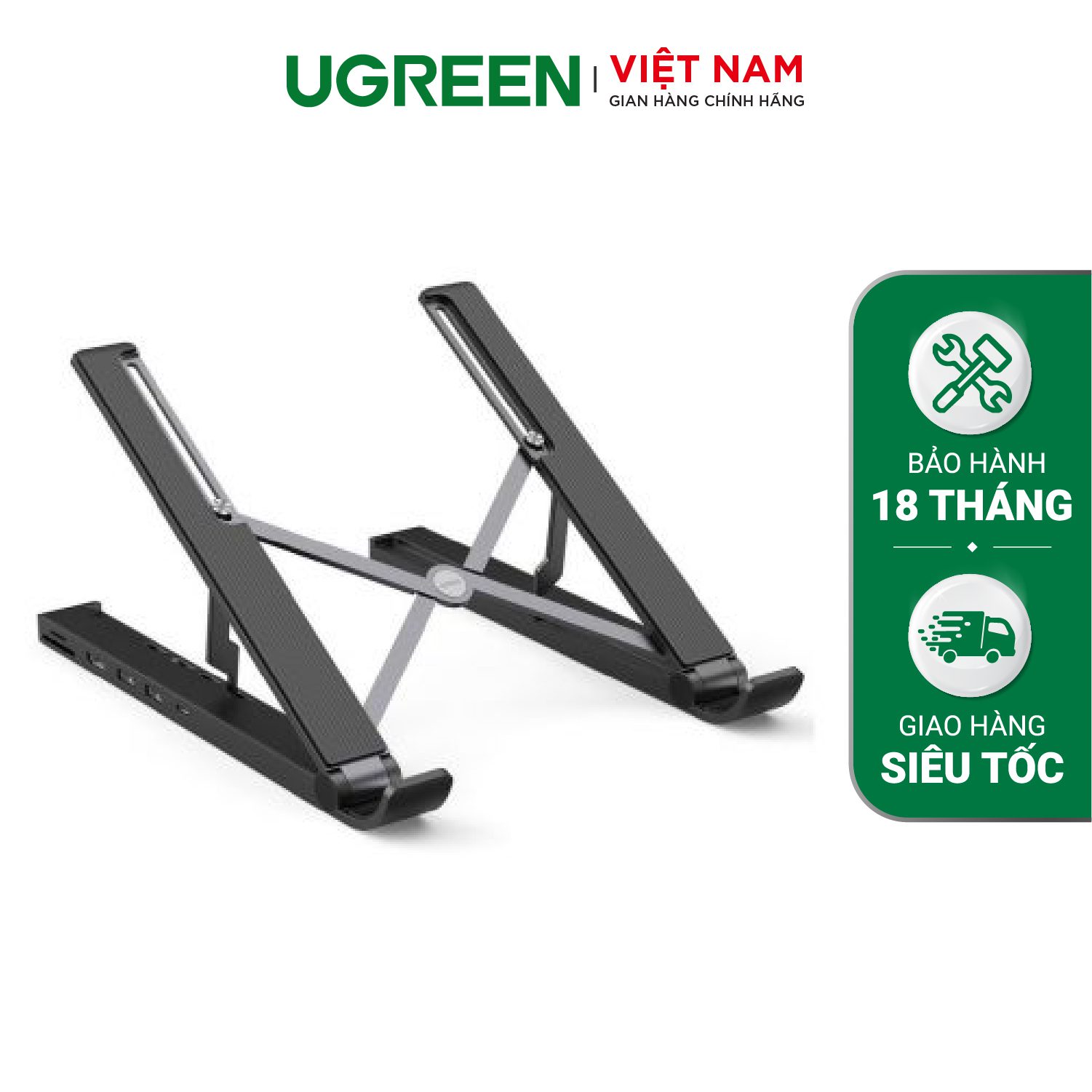 Giá đỡ laptop Ugreen tích hợp HUB chia cổng HDMI 4K, thẻ SD/TF, USB3.0, USB-C – Ugreen Việt Nam 80551