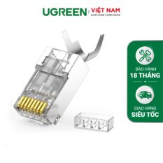 Hạt đầu bấm mạng bọc inox Cat6 Cat7 thiết kế đuôi kẹp cố định vào cáp - Tốc độ truyền đến 10Gbps