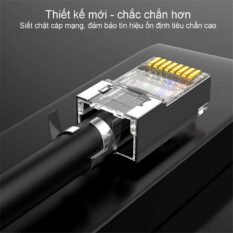 Hạt đầu bấm mạng bọc inox Cat6 Cat7 thiết kế đuôi kẹp cố định vào cáp - Tốc độ truyền đến 10Gbps