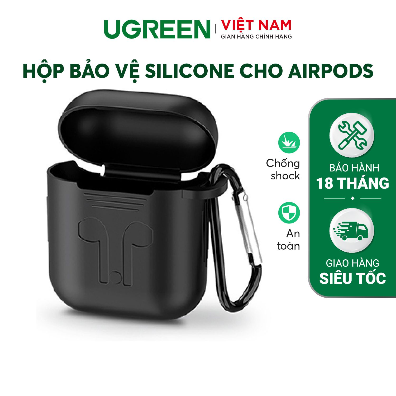 Hộp bảo vệ Airpods UGREEN 50867 - Chất liệu Silicone – Ugreen Việt Nam