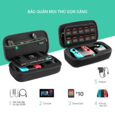 Hộp đựng máy Nintendo Switch UGREEN LP145 - Chất liệu mềm mại chống shock, chống va đập - Thiết kế quai xách, tặng kèm móc treo