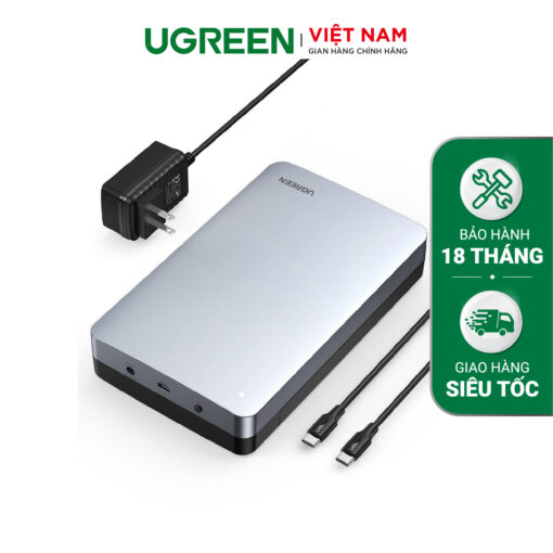 Hộp đựng ổ cứng 2.5" SSD/HDD UGREEN CM301 - Tốc độ truyền đến 6Gb - Cổng Type C gắn PC , Cổng Usb 3.1 Gen2