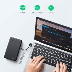 Hộp đựng ổ cứng di động SSD và HDD 2,5 inch UGREEN 10904 - Tốc độ truyền 5Gbps, tương thích ngược với USB 2.0 / 1.1