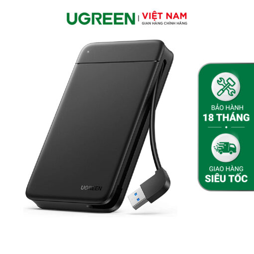 hop dung o cung di dong ssd va hdd 25 inch ugreen 10904 toc do truyen 5gbps tuong thich nguoc voi usb 20 11 7