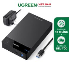 Hộp đựng ổ cứng UGREEN US222 Đựng ổ 3.5/2.5 inch SATA/USB 3.0 hỗ trợ 10TB dài 30-50cm